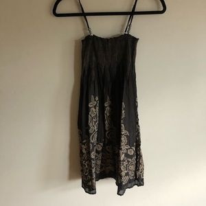 B Tru elastic top cami brown dress Large